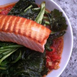 salmon with tomato fennel sauce
