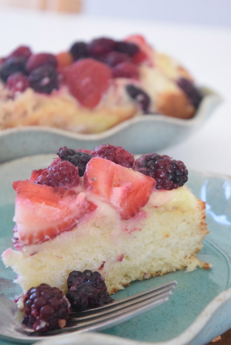 berry and citrus curd cake